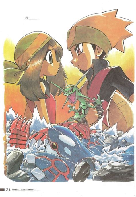 Pokespe Illustrations Rse Ruby Sapphire Kyogre Groudon Rayquaza