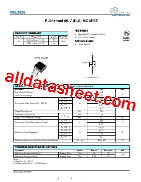 Vbl Datasheet Pdf Vbsemi Electronics Co Ltd