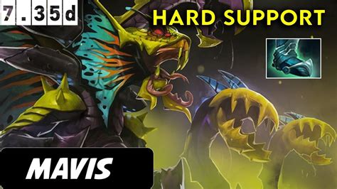 Mavis Venomancer Hard Support Dota 2 Patch 735d Pro Pub Gameplay