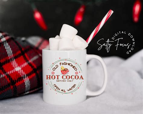 Old Fashioned Hot Cocoa Png Hot Chocolate Png Hot Cocoa Png Etsy