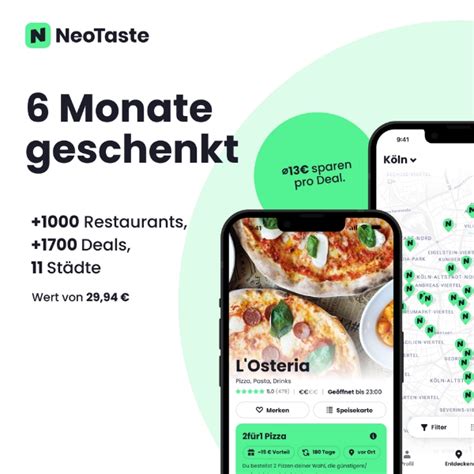 Neotaste Monate Kostenlos Rabatte F R Ber Restaurants In