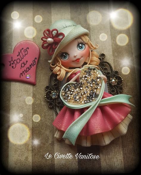 Doll Polymer Clay Fimo Fatto A Mano Civette