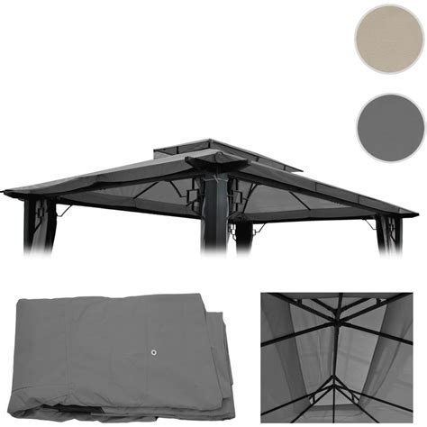 Ersatzbezug F R Dach Pergola Pavillon Mira X M Grau