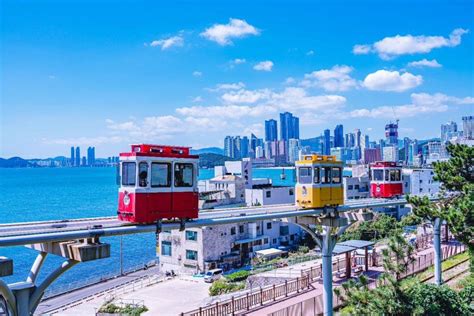 Busan Biglietto Del Treno Capsula Del Cielo Della Linea Blu Del Parco