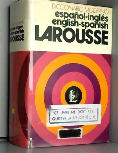 DICCIONARIO LAROUSSE MODERNO Espanol Ingles English Spanish EUR 12 04