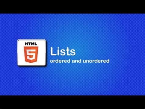 HTML5 And CSS3 Beginner Tutorial 9 Lists YouTube