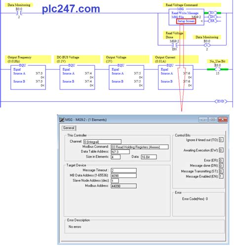 MicroLogix 1100 Modbus RTU Inovance MD200 Tutorial Plc247