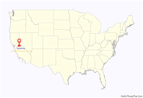 Map of Tuolumne County, California - Thong Thai Real