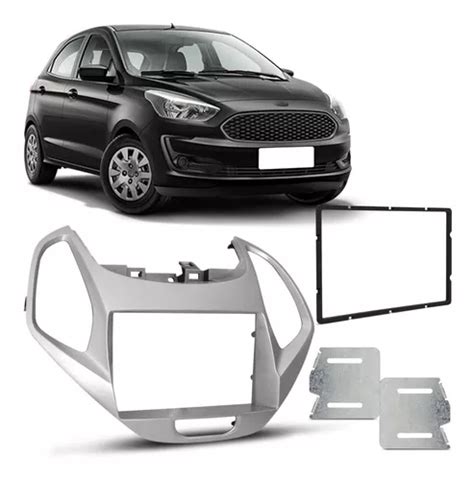 Moldura Painel R Dio Ford Ka Prata Parcelamento Sem Juros