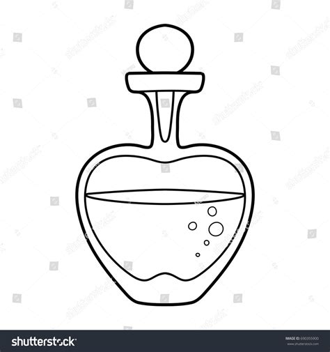 Simple Vector Line Drawing Glass Vial Vector De Stock Libre De