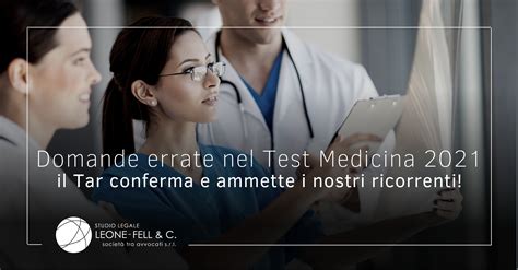 Domande Errate Nel Test Medicina Avvocato Leone Fell C