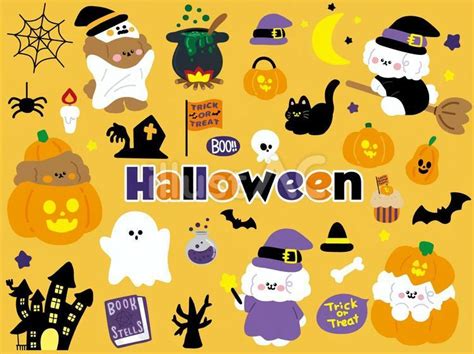 ハロウィン素材セット2イラスト No 24291696／無料イラストフリー素材なら「イラストac」