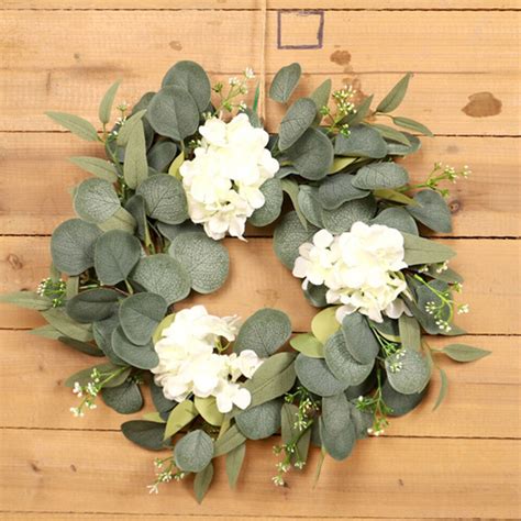 Plant Live Flower Leaves Wreath Hydrangea Funeral Flowers Living Room