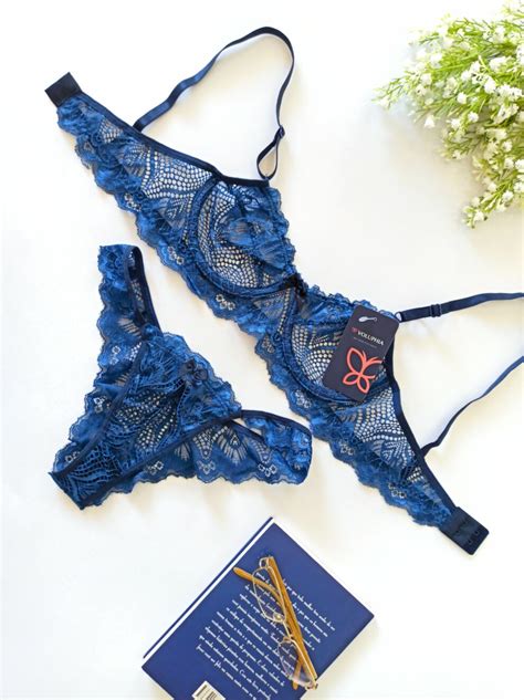 Conjunto Hera Azul Voluphia Lingerie Sensual em Brasília