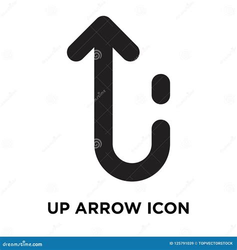 Up Arrow Icon Vector Isolated On White Background Logo Concept Stock