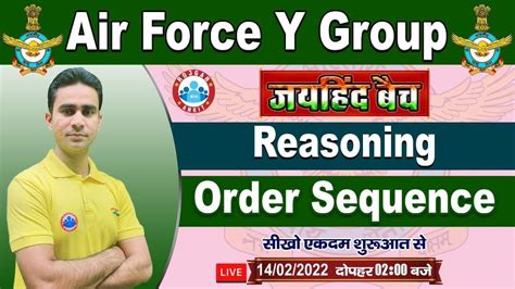 Order Sequence Reasoning Airforce Y Group Reasoning 10 Order And