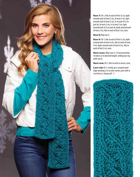 Crochet Cabled Scarf ⋆ Crochet Kingdom