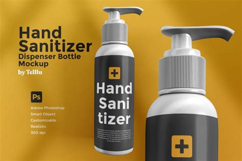 20 Effective Hand Sanitizer PSD Mockup Templates