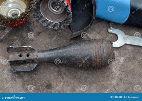 Soviet 50 Mm Mortar Shell Of Wwii Stock Image Image Of Grinder