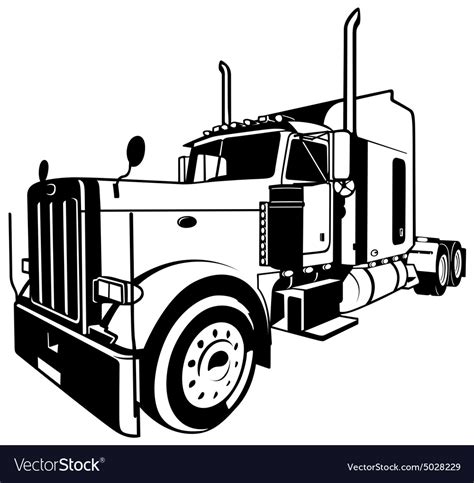 American Truck Royalty Free Vector Image VectorStock