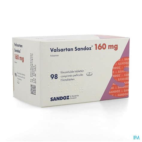 VALSARTAN SANDOZ 160 MG FILMOMH TABL 98 X 160 MG Apotheek Thiels