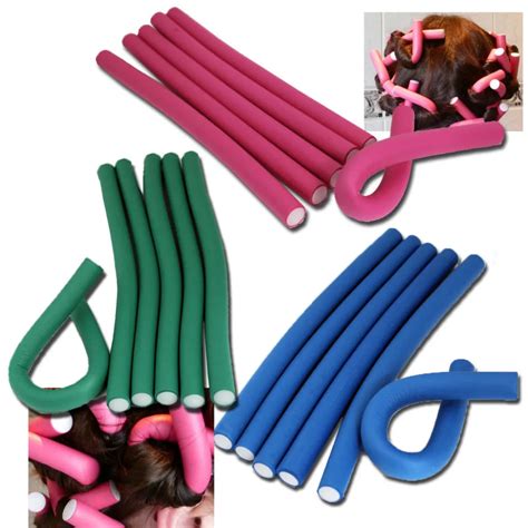 20pcs Soft Foam Curler Makers Bendy Hair Roller Twist Flexi Rods Hair