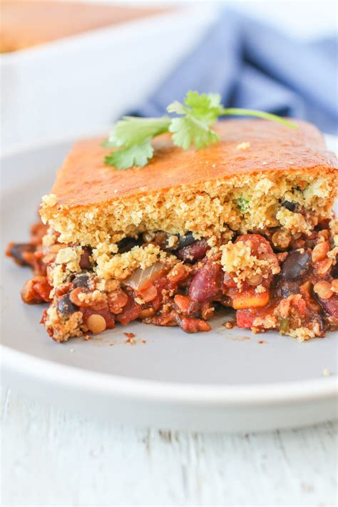 Lentil Chili Cornbread Casserole Healthnut Nutrition