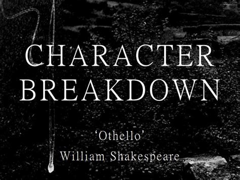 Othello - Key Characters Breakdown / Analysis - Study Guide | Teaching ...