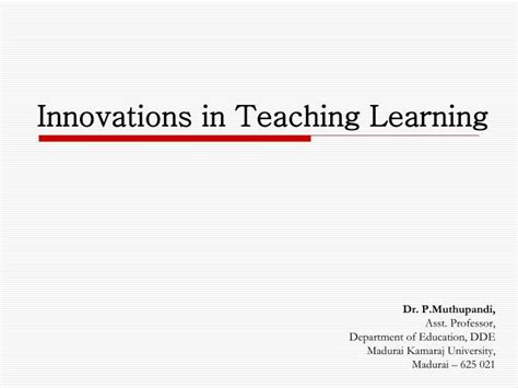 Ppt Innovations In Teaching Learning Powerpoint Presentation Free