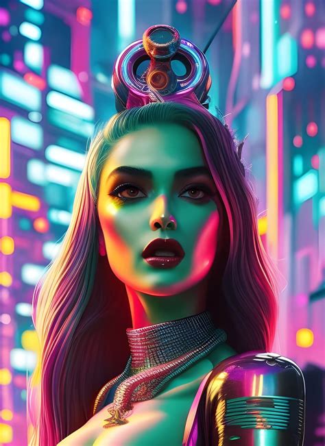 Ny Neon Girl Ai Generated Artwork Nightcafe Creator