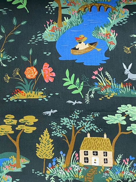 Canvas Fabric Rifle Paper Co Fabric 12 Yard English Garden Etsy