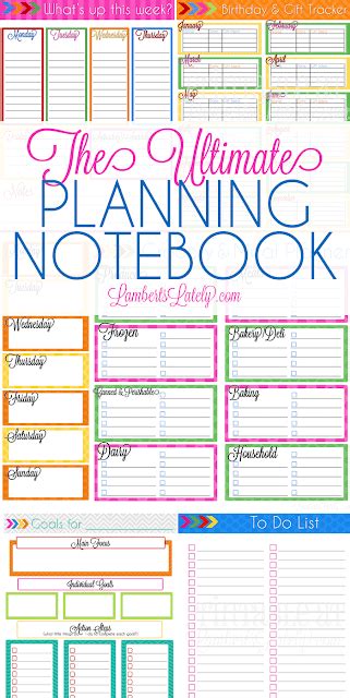 Ultimate Planner Notebook Add-On: Weekly Planner Printable | Lamberts Lately