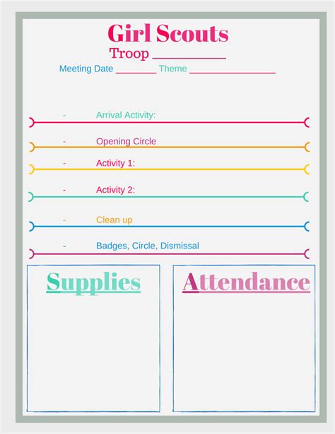 Printable Girl Scout Templates