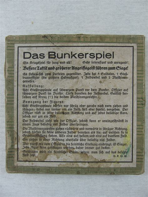 Das Bunkerspiel Ein Kriegsspiel für jung und alt 1940 Manuscript