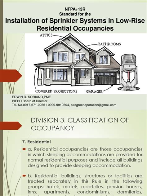 Standard For The Installation of Sprinkler Systems in Low Rise Residential Occupancies NFPA 13R ...