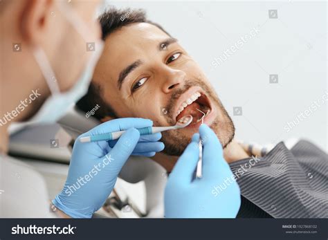 Man On Dentist Chair Images Stock Photos Vectors Shutterstock