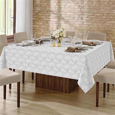 Toalha De Mesa 8 Lugares Quadrada 225 X 225 Cm Gardenia Elegance