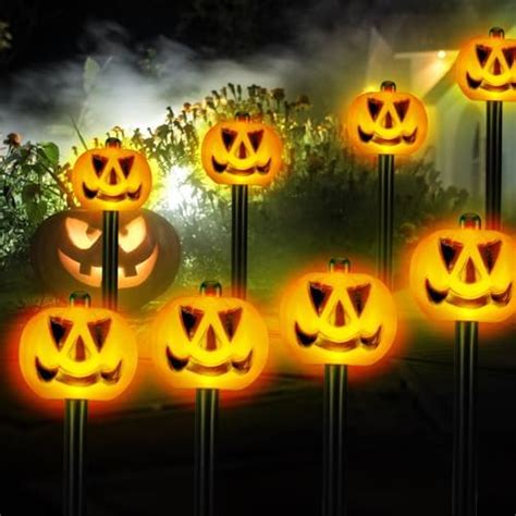 Amazon Retisee Pcs Halloween Pumpkin Pathway Markers Lights