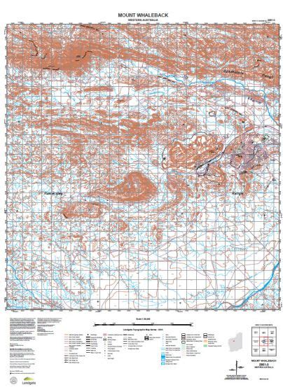 Buy 2851 3 Mount Whaleback Topographic Map By Landgate 2015 The Chart And Map Shop