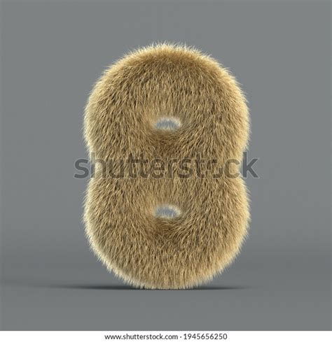 Hairy Font Furry Alphabet 3d Rendering Stock Illustration 1945656250