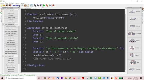 UD3 Programación PSEINT Teorema de Pitágoras TIC 1 Bachillerato IES