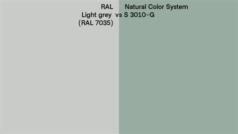 Ral Light Grey Ral 7035 Vs Natural Color System S 3010 G Side By Side