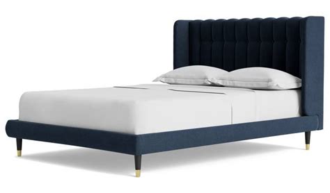 Buy Swoon Kipling Kingsize Fabric Bed Frame Indigo Blue Bed Frames