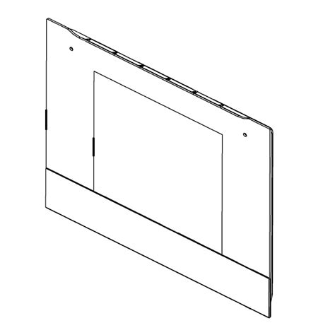 vitre extérieur four 592X47 en inox pour four Faure