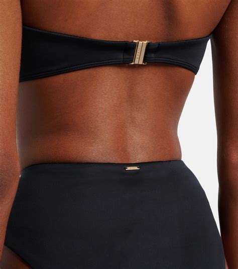 Embellished Cutout Bikini Top In Black Simkhai Mytheresa