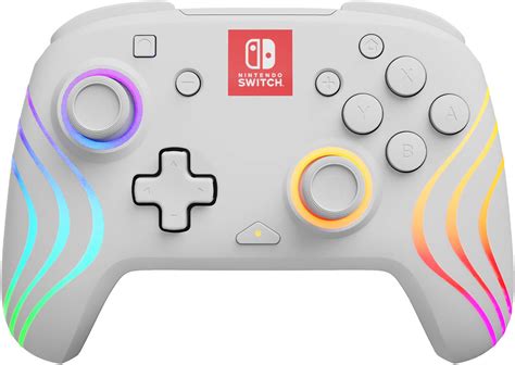 Pdp Afterglow Wave Wireless Led Controller For Nintendo Switch Nintendo Switcholed White