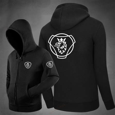 Mens Hoodie Jacket Zipper Scania Sweatshirt Winter Fleece Hoodies Coat for Male Clothes | Wish