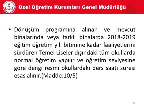 Özel Öğretim Kurumları Genel Müdürlüğü ppt indir