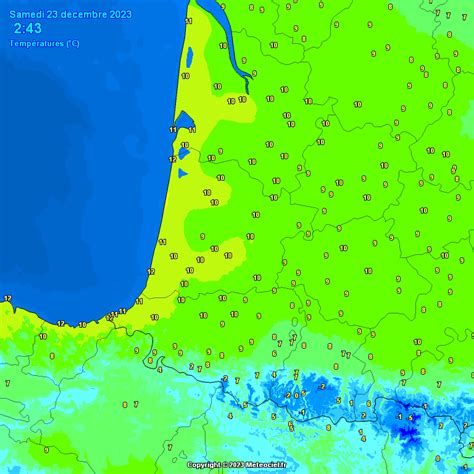 Meteociel Temp Ratures Observ Es En Nouvelle Aquitaine Sud En Temps R El