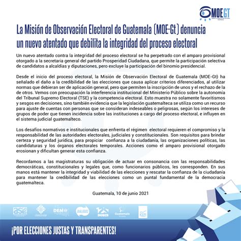 MP de Guatemala on Twitter Se invita a la Misión de Observación